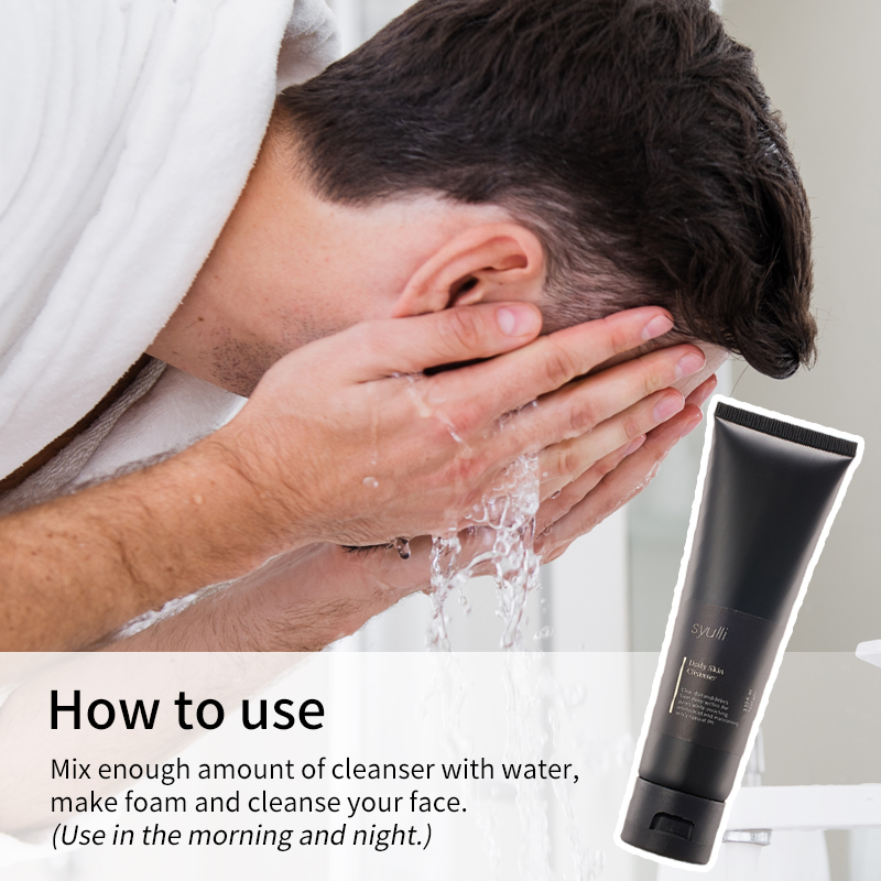 Мужское средство для глубокого очищения лица под частной маркой, средство для удаления черных точек, контроль жирности, очищающее средство для лица, средство для умывания лица для мужчин