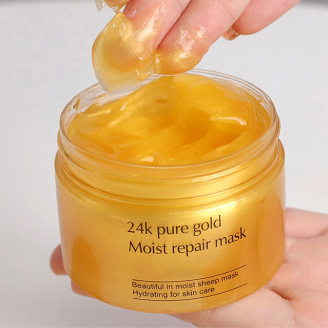 Ночная маска для лица из 24-каратного золота под частной торговой маркой