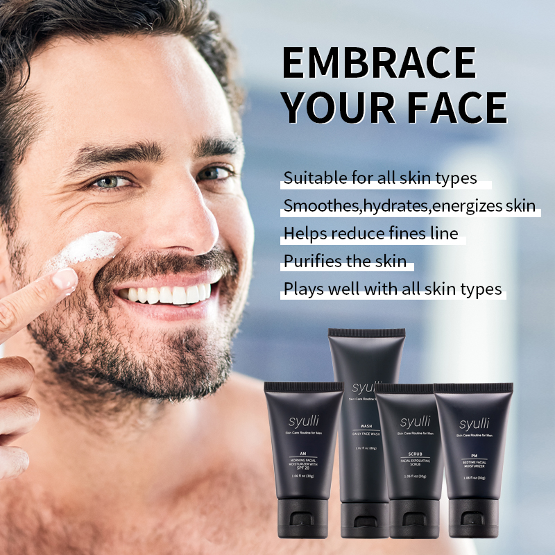 Набор для лечения акне под частной маркой, натуральный органический ежедневный очищающий увлажняющий анти-анти-мужской набор для ухода за кожей, подарочный и дорожный набор