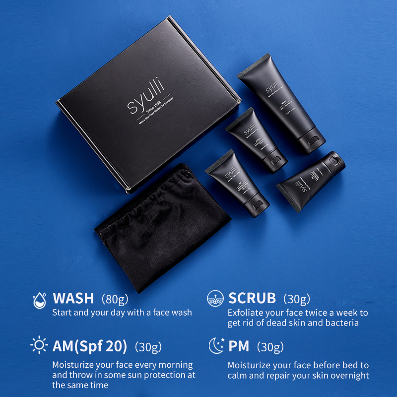 Набор для лечения акне под частной маркой, натуральный органический ежедневный очищающий увлажняющий анти-анти-мужской набор для ухода за кожей, подарочный и дорожный набор